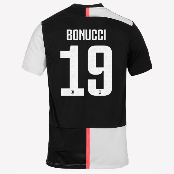 Camiseta Juventus NO.19 Bonucci 1ª Kit 2019 2020 Blanco Negro